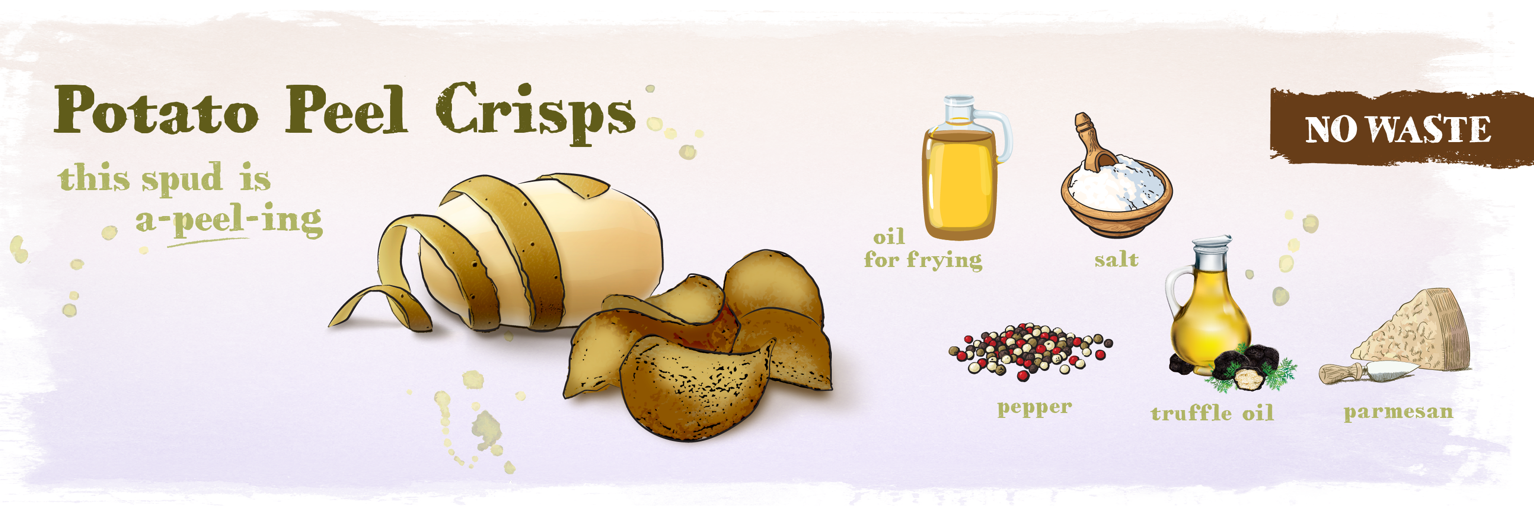 Potato peel crisps Potato peel crisps
