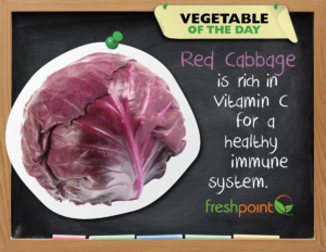 Red cabbage is naturally high in Vitamin C