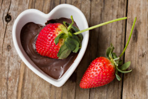 Long sten strawberries add an elegant touch to everything.